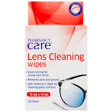 Phcy Care Lens Cleaning Wipes 20Pk