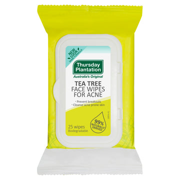 T/Pl Tea Tree Acne Wipes A/Vera 25Pk