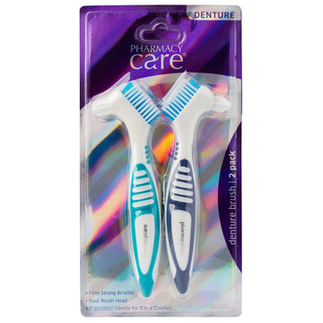 Phcy Care Denture Brush 2Pk