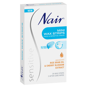 Nair Sens Wax Strips Mini 20Pk