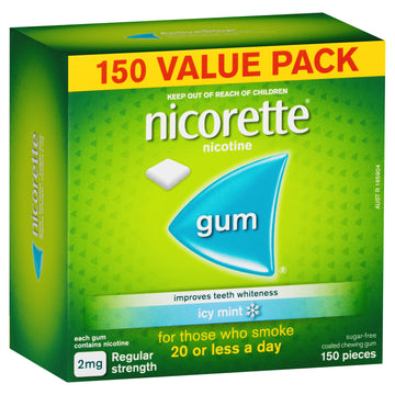 Nicorette Gum 2Mg Icy Mint 150Pk