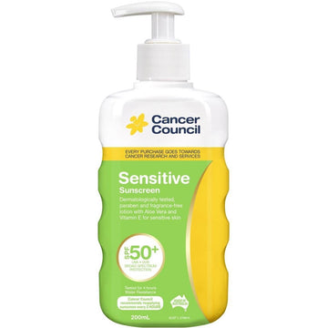 Cancer Council Sens Spf50+ Pump 200Ml