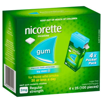 Nicorette Gum 2Mg Icy Mint 100Pk