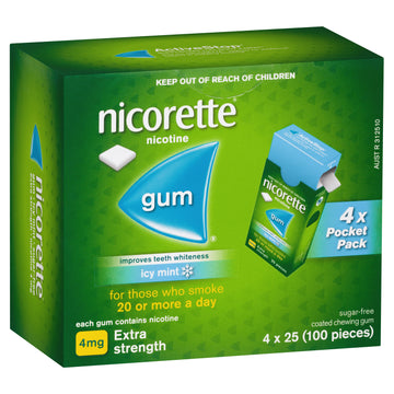 Nicorette Gum 4Mg Icy Mint 100Pk