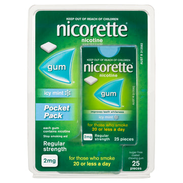 Nicorette Gum 2Mg Icy Mint 25Pk