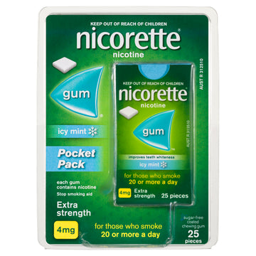 Nicorette Gum 4Mg Icy Mint 25Pk