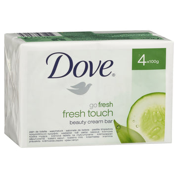 Dove Fresh Touch Bar Soap 100G 4Pk
