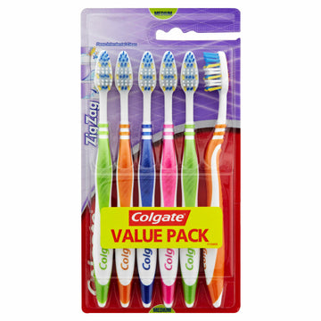 Colgate Zig Zag Med T/B 6Pk