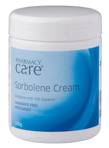 Pharmacy Care Sorbolene Cream Jar 500G Moisturiser Dry Skin Care Relief Glycerin