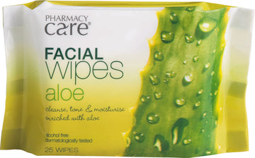 Phcy Care Facial Wipes Aloe 25Pk