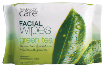 Phcy Care Facial Wipes Green Tea 25Pk