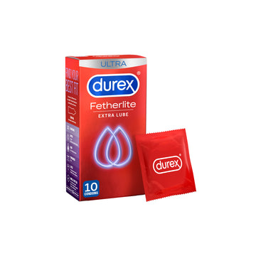 Durex Fetherlite Ultra Extra Lube Condoms 10 Pack