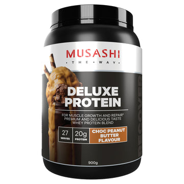 Musashi Deluxe Protein Choc Pnut 900G