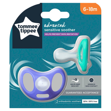 Tt Sensitive Soother 6-18M 2Pk