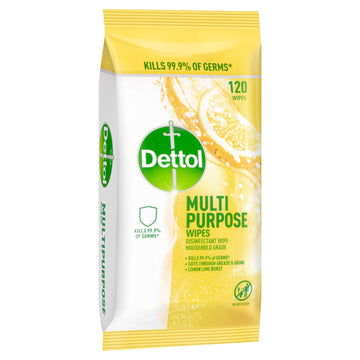 Dettol Multi Purpose Wipes Lmn 120Pk