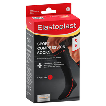 E/Plast Compressn Socks L 2Ea