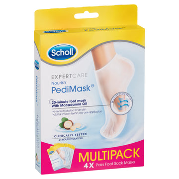 Scholl Pedi Mask Macadamia 4Pk