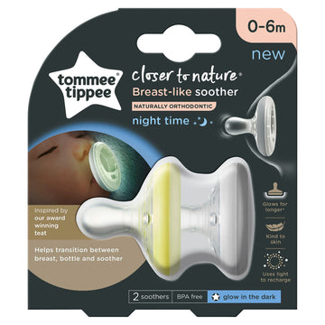 Tt 0-6M Soother Day Night 2Pk