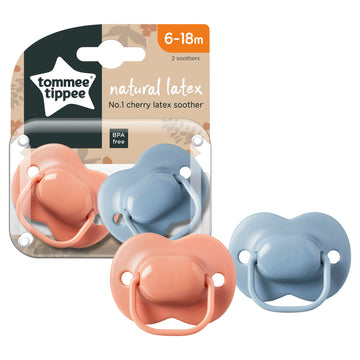 Tt 6-18M Nat Latex Soother 2Pk