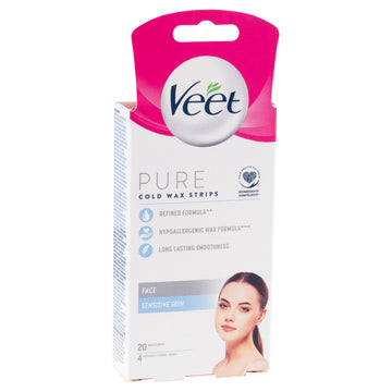 Veet Pure Face Wax Strips 20Pk