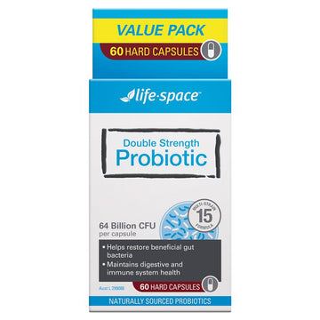 Life Space Double Strength Probiotic 60 Capsules Exclusive Size