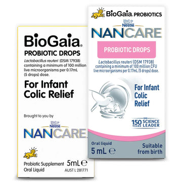 Biogaia Nestle Nancare Probiotic Drops 5mL Baby Infant Colic Relief Oral Liquid