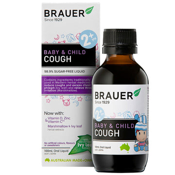 Brauer Baby & Child Cough Relief 100mL 2+ Years Sugar Free Liquid Supplements