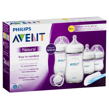 Philips Avent Natural Newborn Feeding Baby Bottles Starter Set Ultra Soft Teat