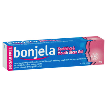 Bonjela Baby Teething & Mouth Ulcer Gel 15g Sores Dentures Soothing Pain Relief