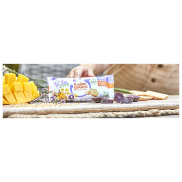 Bubs Organic Smiley Squares Mango & Purple Carrot Wafers 14g 7+ Months Snacks