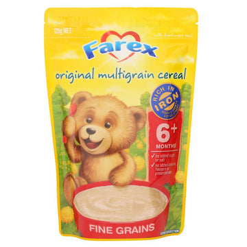 Farex Original Multigrain Cereal 125g 6+ Months Infant Baby Feeding Porridge