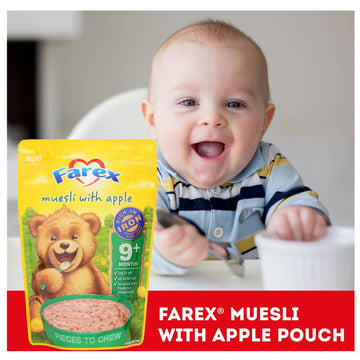 Farex Muesli With Apple Pouch 150g 9+ Months Rich In Iron Infant Baby Feeding