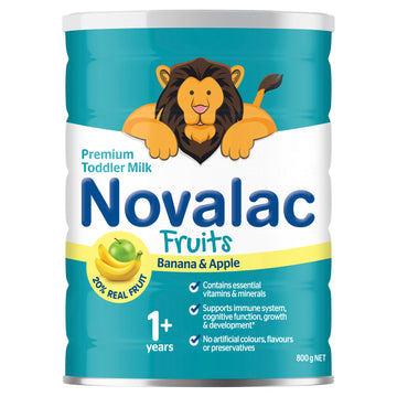 Novalac Fruits Premium Toddler Milk With Banana & Apple 800g 1+ Baby Formula