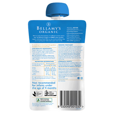 Bellamy's Organic Blueberry Mango & Apple 120g 4+ Months Infant Smooth Puree