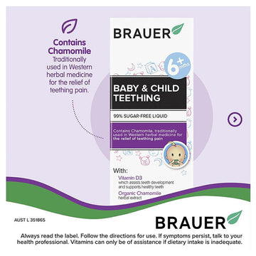 Brauer Baby & Child Teething Pain Relief 100mL Toddler Teeth Support Oral Liquid