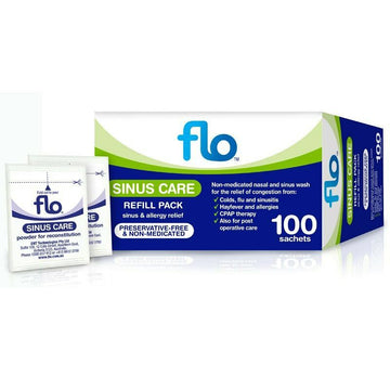 Flo Sinus Wash Refill Pack Non-medicated Nasal Congestion Treatment 100 Sachets