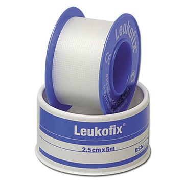 Bsn Leukofix Tape Fixation Plasters Roll Bandages First Aid White 2.5Cm x 5M
