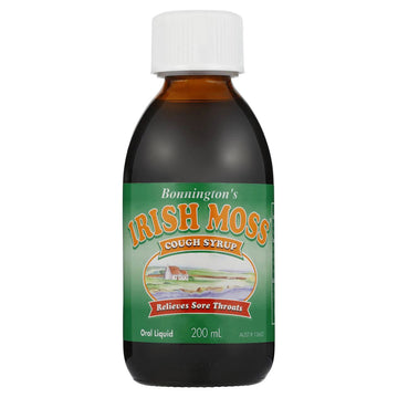 Bonnington Irish Moss Cough Syrup Oral Liquid Sore Throat Relief Bottle 200mL