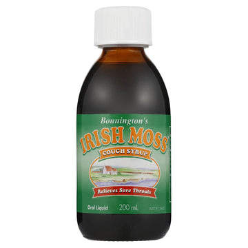 Bonnington Irish Moss Cough Syrup Oral Liquid Sore Throat Relief Bottle 200mL