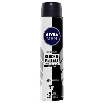 Nivea Men Invisible Black & White Antiperspirant Aerosol Deodorant 48H 250mL
