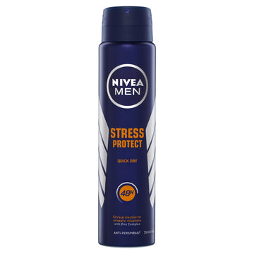Nivea Men Stress Protect Antiperspirant Aerosol Deodorant 48H Quick Dry 250mL