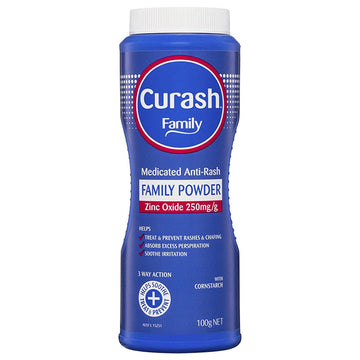 Curash Medicated Anti-rash Family Powder 100g Skin Irritation Chafing Relief