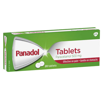 Panadol Tablets Pain Relief Paracetamol 500mg Toothache Muscular Aches 20 Pack