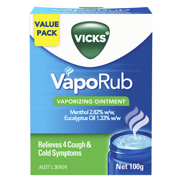 Vicks Vaporub Chest Rub And Vaporising Ointment Cough Nasal Decongestant 100g