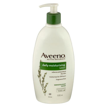 Aveeno Daily Moisturising Lotion 532Ml Pump Bottle Moisturiser Dry Skin Relief