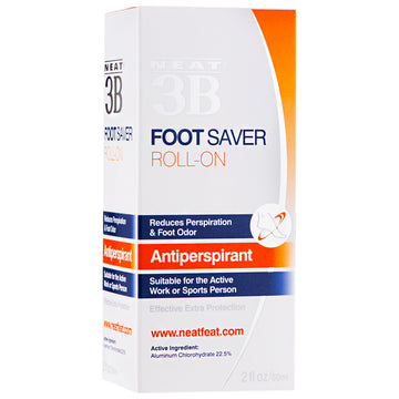 Neat 3B Foot Saver Roll-On Antiperspirant Extra Protection Eliminates Odour 60mL