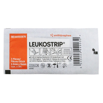 Leukostrip Wound Closure Strips Dressings Plaster Sterile First Aid 6.4Mm x 76Mm