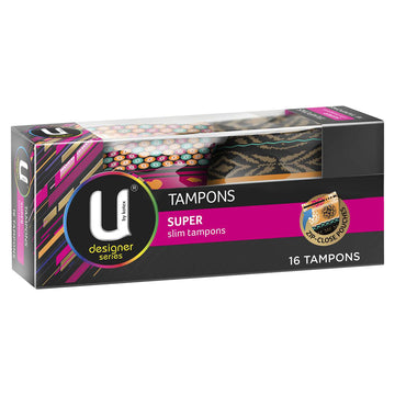 Kotex Super Slim Slender Tampons Ultra Absorbent Sanitary Tampon Period 16 Pack