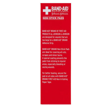 Band-Aid First Aid Non-Stick Pads Bandages Gauze Dressings Wound Care 8 Pack