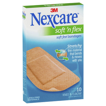 Nexcare Soft And Flex Large Strips 10 Pack Wound Bandages Adhesive First Aid